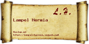 Lampel Hermia névjegykártya